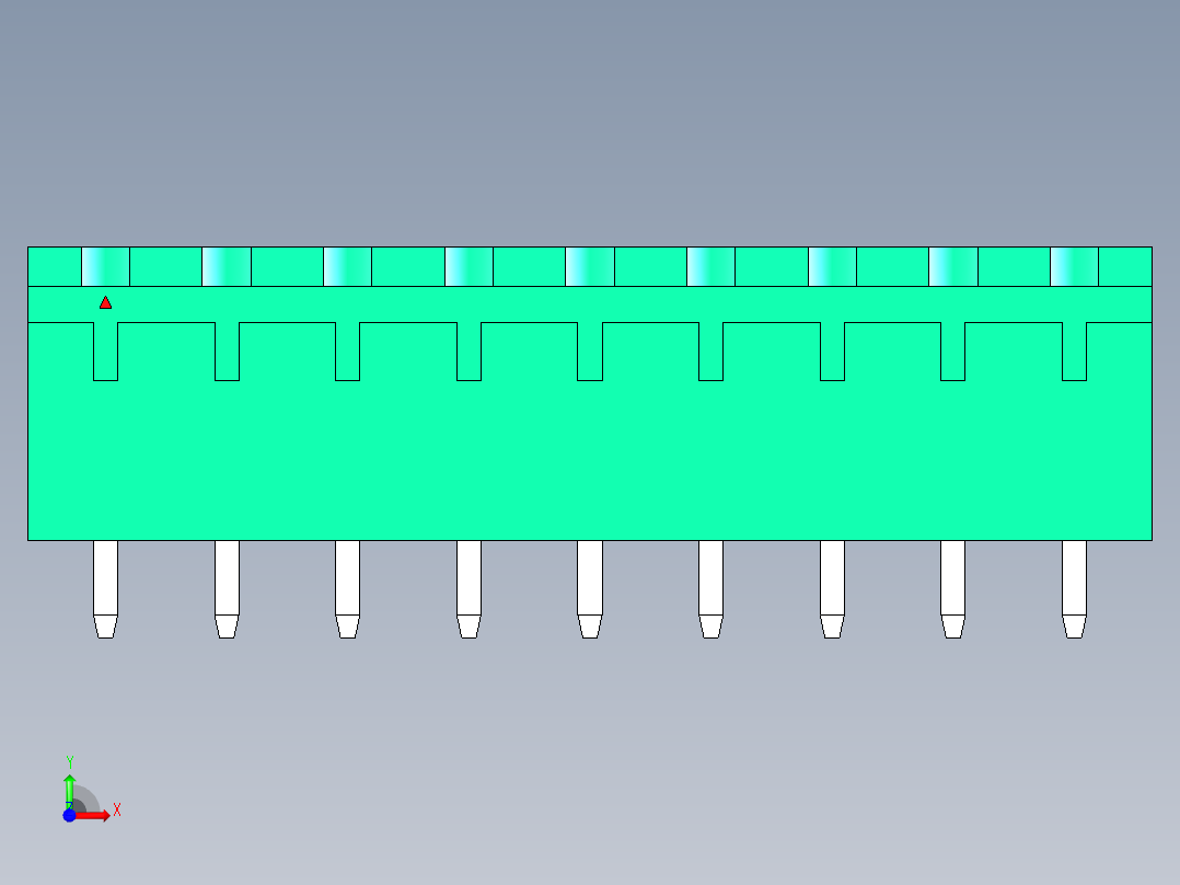 DEGSON 2EDG 系列 5.0mm 可插拔接线端子组-2EDGVC-5.0-09P-14-00AH前视图