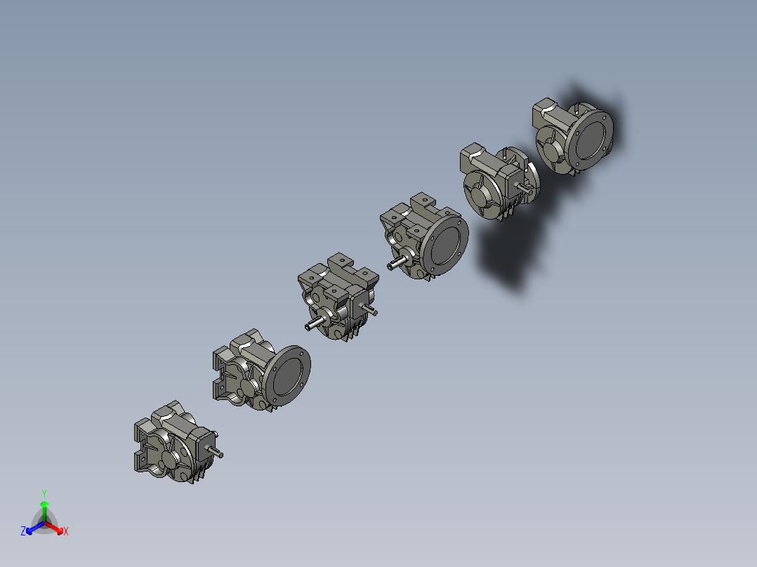 6款蜗轮蜗杆变速箱