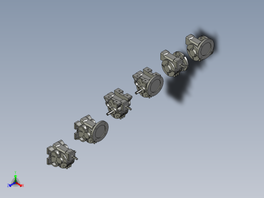 6款蜗轮蜗杆变速箱