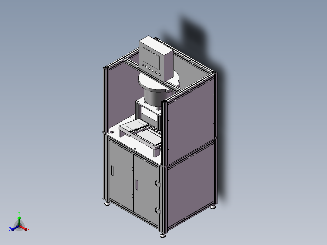 橡胶圈自动套圈机正等轴测图