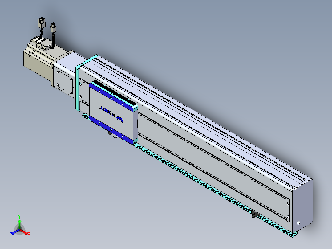 威洛博VC丝杆传动-无尘环境VC14-Lxx-C-S500-BC-ZP75-C3正等轴测图