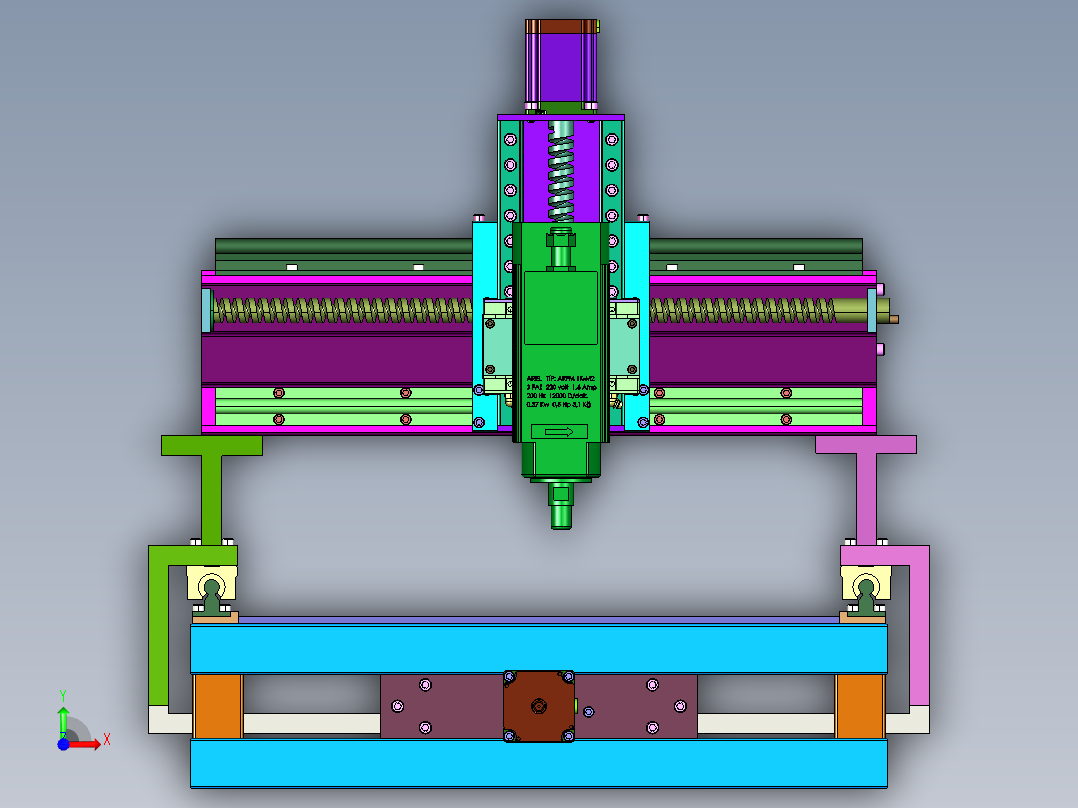 PCB铜铝桌面全自动铣床前视图