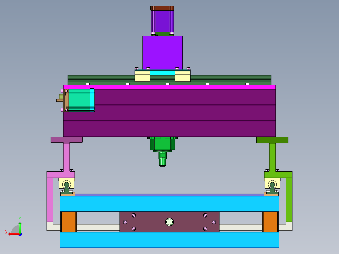 PCB铜铝桌面全自动铣床后视图