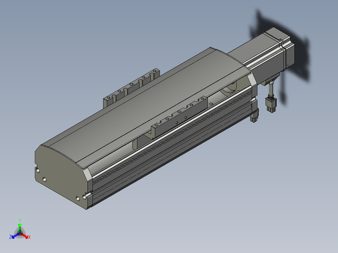 东锦丝杆传动-直线滑台模组DH120-C-100-BC-P400W-C3正等轴测图