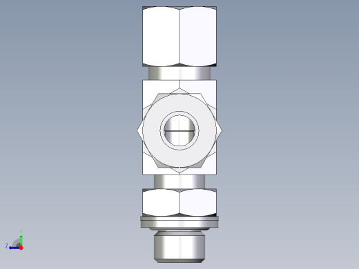 卡套式工业通用硬管接头EO_Adjustable_locknut_run_tee_LEE10LRCF右视缩略图