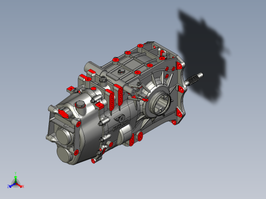 自动换档模式的手动变速箱(仅外形正等轴测缩略图