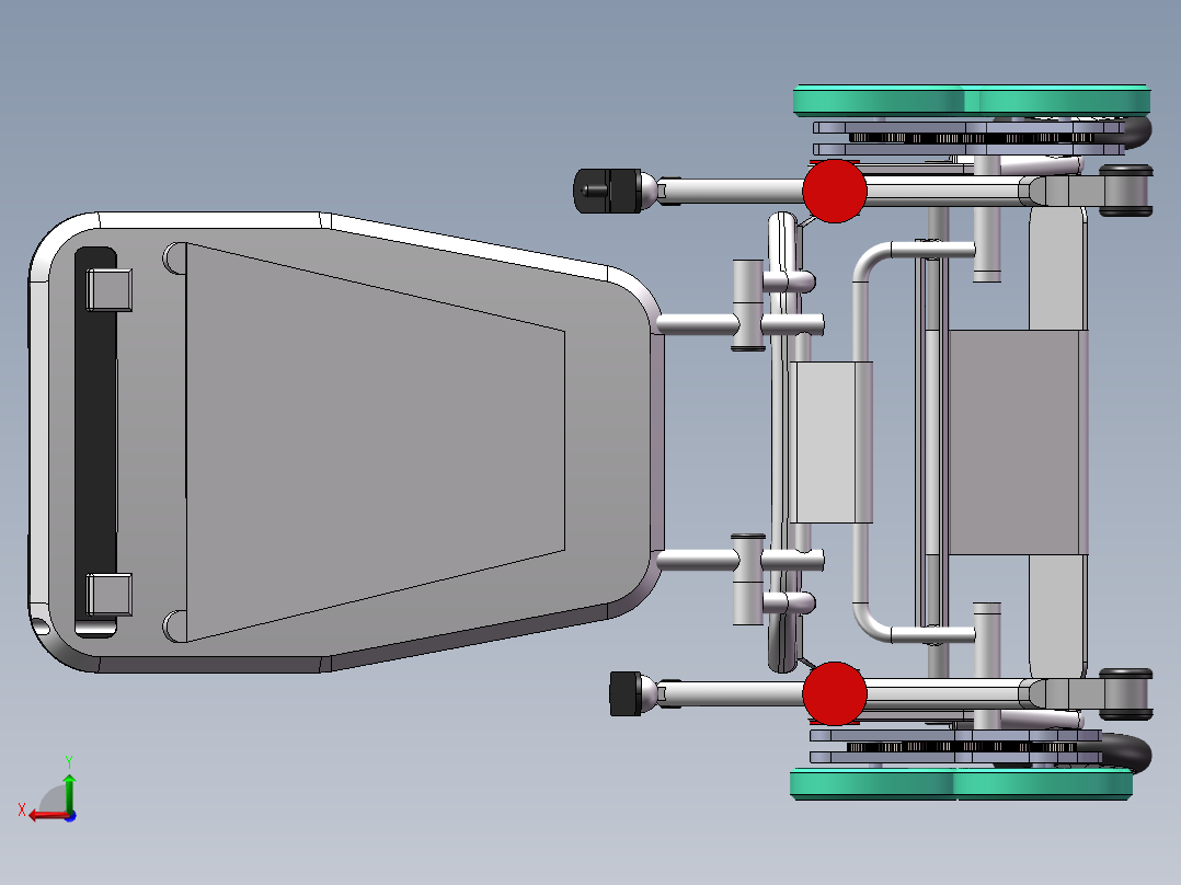 多场景折叠轮椅50后视图