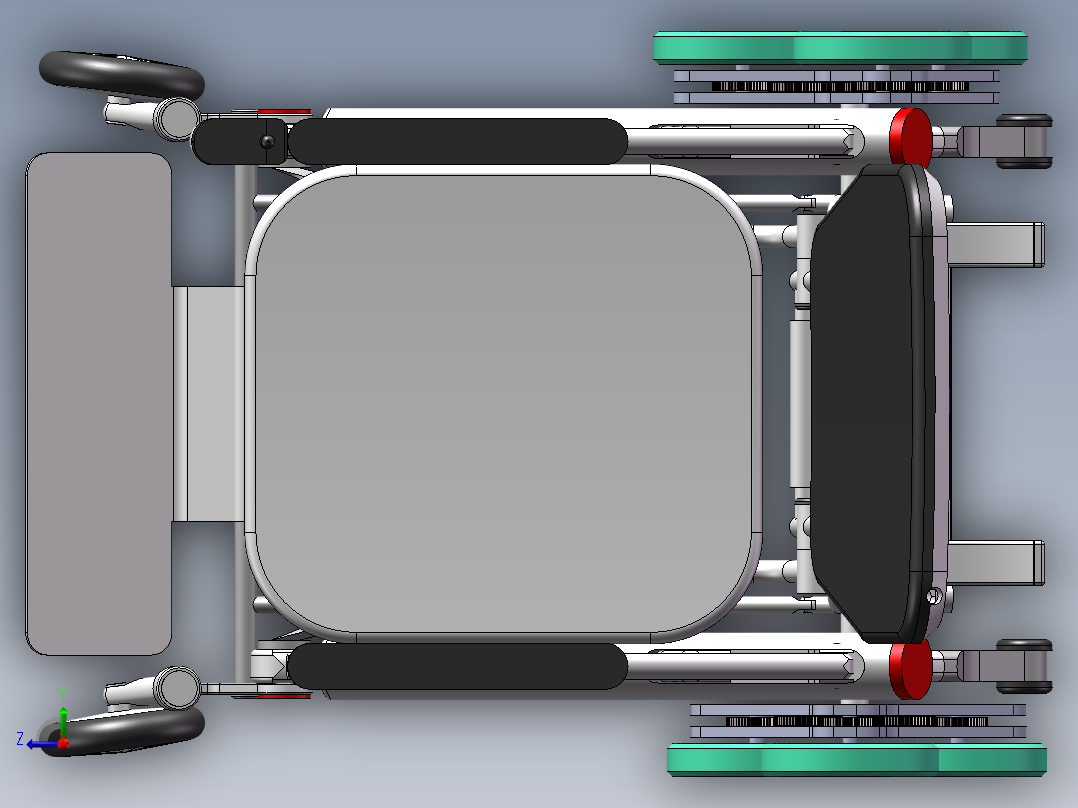 多场景折叠轮椅50右视图