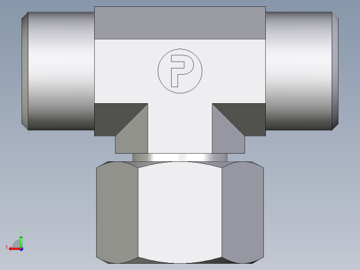 卡套式工业通用硬管接头EO_Swivel_nut_branch_tee_ET12LOMD71后视缩略图