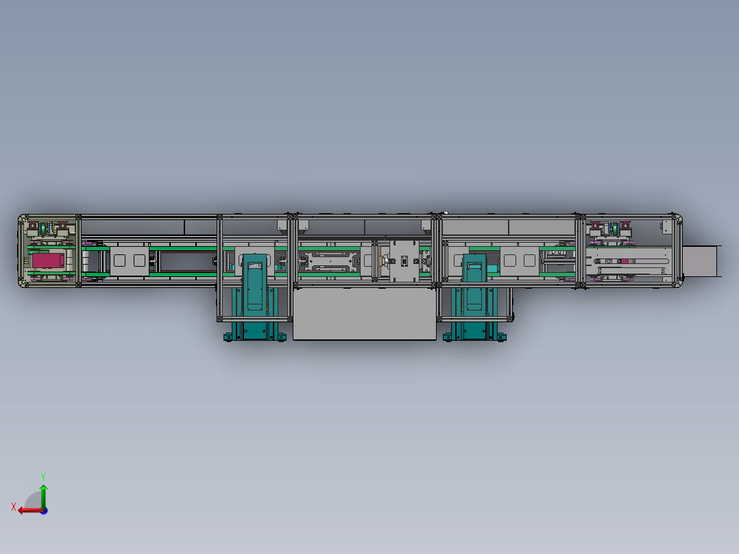 全自动移印设备流水线后视图