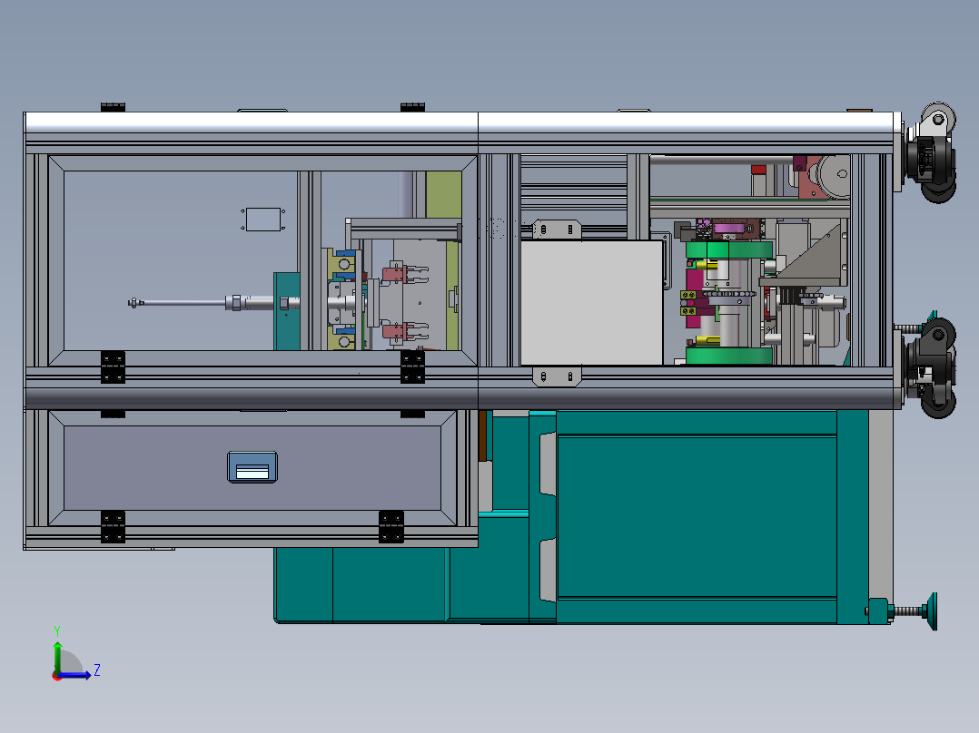全自动移印设备流水线左视图
