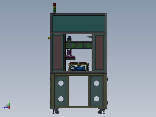 在线产品外观检测机3D模型 非标自动化设备3D图纸3D模型右视缩略图