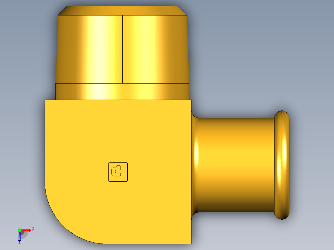 倒齿式工业管接头Beaded Hose Barb 90Deg Elbow Tube to Male Pipe 269HB-12-12俯视图