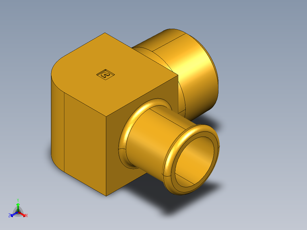 倒齿式工业管接头Beaded Hose Barb 90Deg Elbow Tube to Male Pipe 269HB-12-12正等轴测图