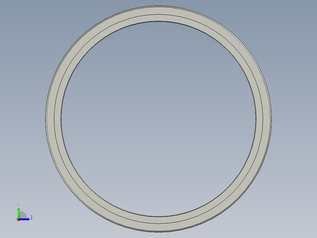 SKF无内圈法兰的单列式无针滚子轴承3D模型IGS格式左视图