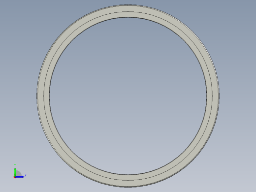 SKF无内圈法兰的单列式无针滚子轴承3D模型IGS格式左视缩略图