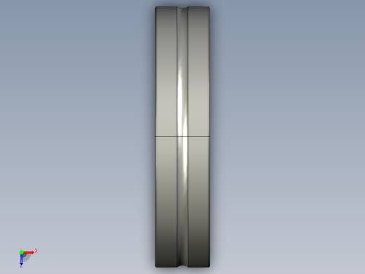 SKF无内圈法兰的单列式无针滚子轴承3D模型IGS格式俯视缩略图