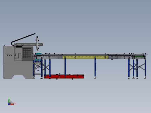 自带行架取料数控加工中心sw17前视缩略图