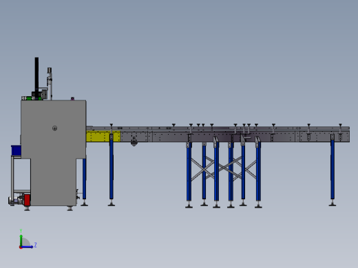 自带行架取料数控加工中心sw17左视缩略图