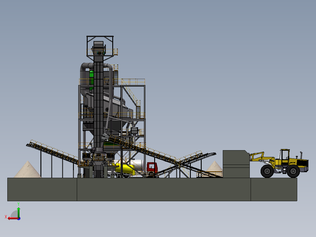 砂石生产线sw20可编辑后视图