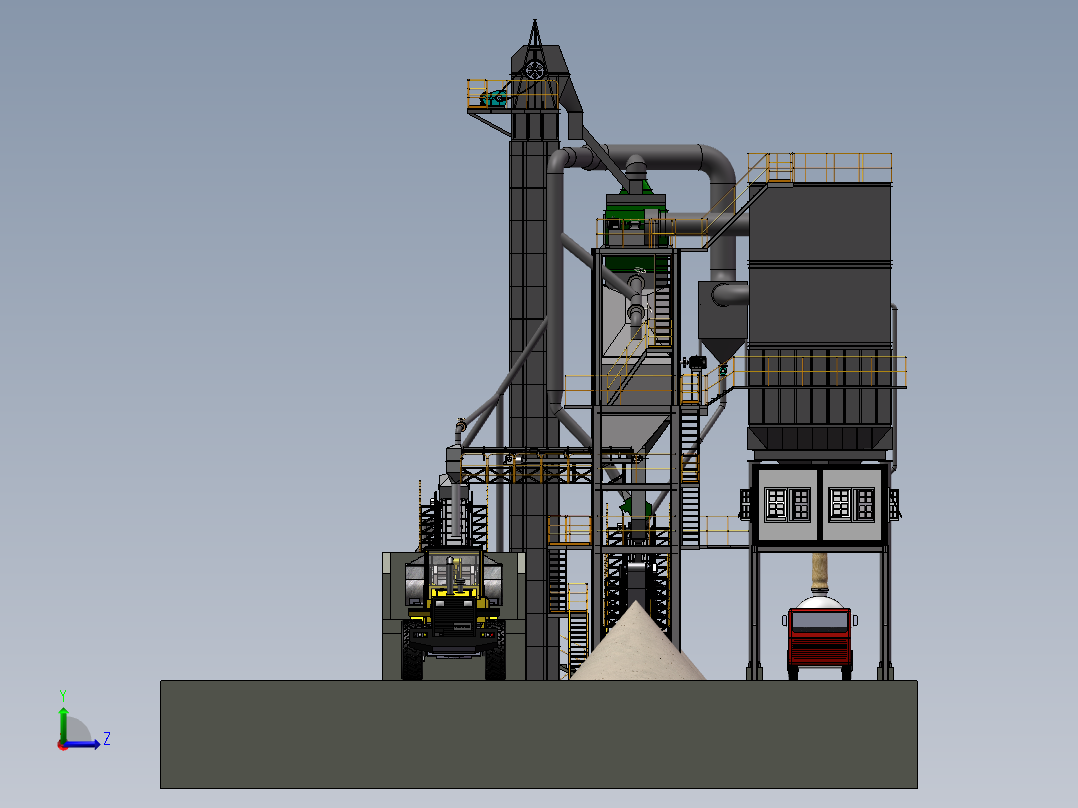 砂石生产线sw20可编辑左视图