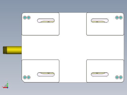 一款电脑D壳精铣内腔工装治具模型后视缩略图