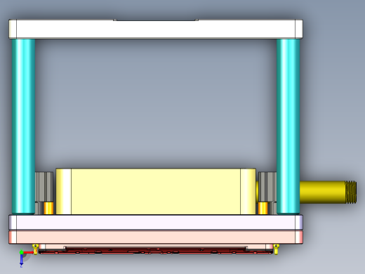 一款电脑D壳精铣内腔工装治具模型俯视缩略图