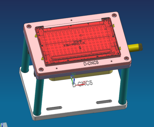 一款电脑D壳精铣内腔工装治具模型缩略图