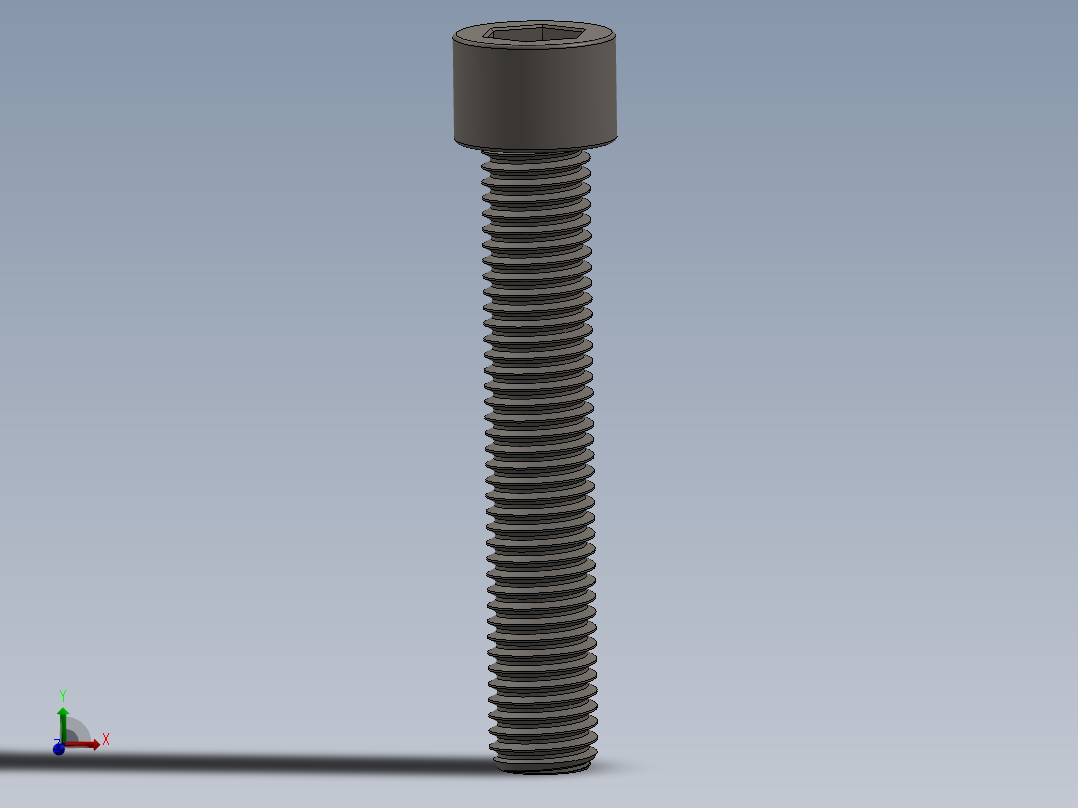 Screw_DIN_912_M12x70F_A2.SLDPRT公制内六角螺钉主视图