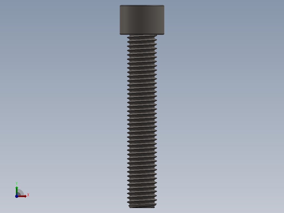 Screw_DIN_912_M12x70F_A2.SLDPRT公制内六角螺钉前视图
