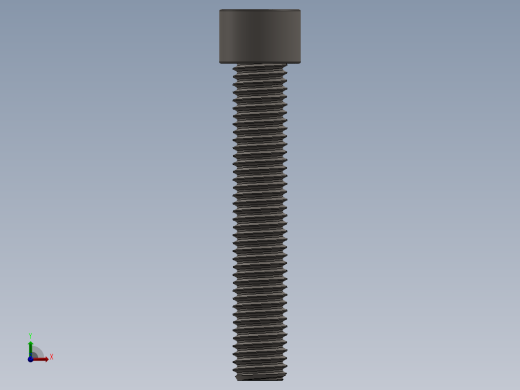 Screw_DIN_912_M12x70F_A2.SLDPRT公制内六角螺钉前视缩略图