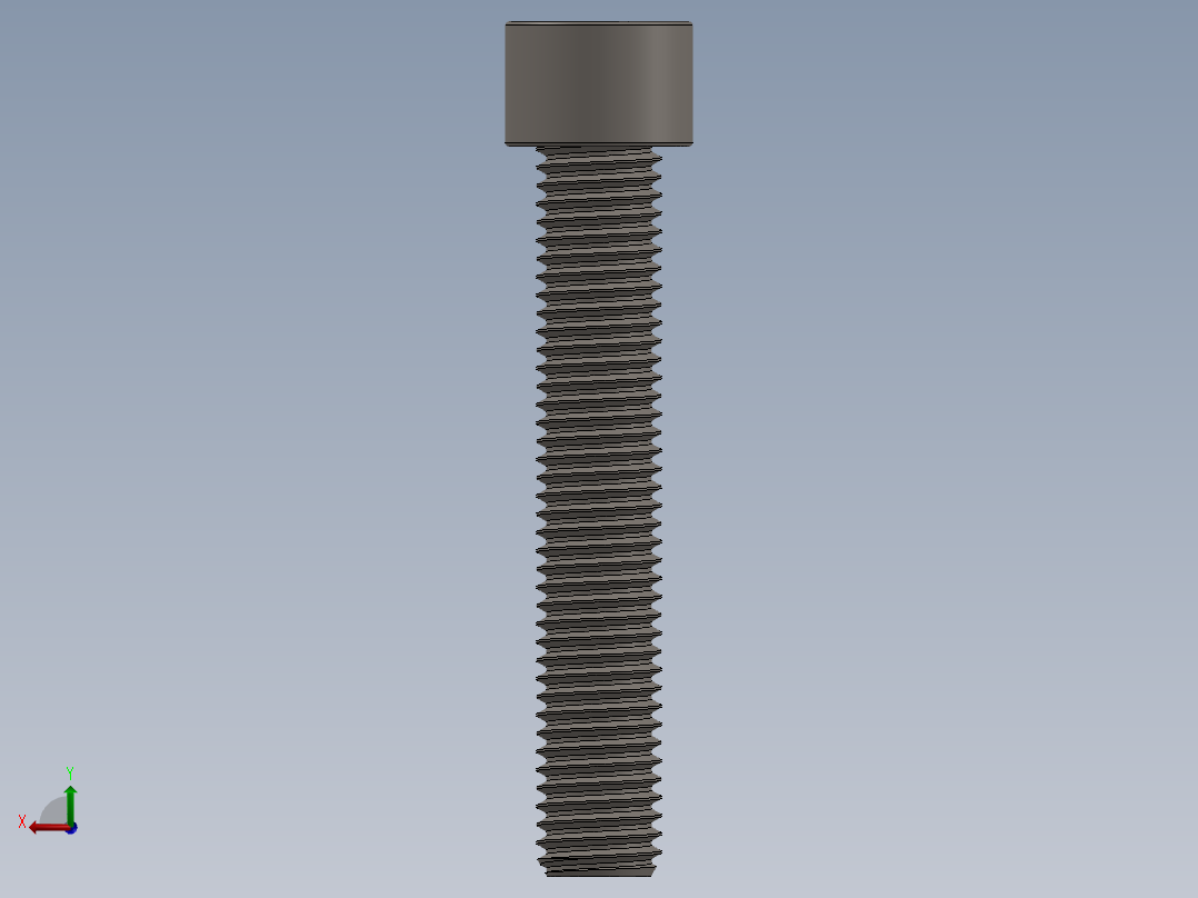 Screw_DIN_912_M12x70F_A2.SLDPRT公制内六角螺钉后视图