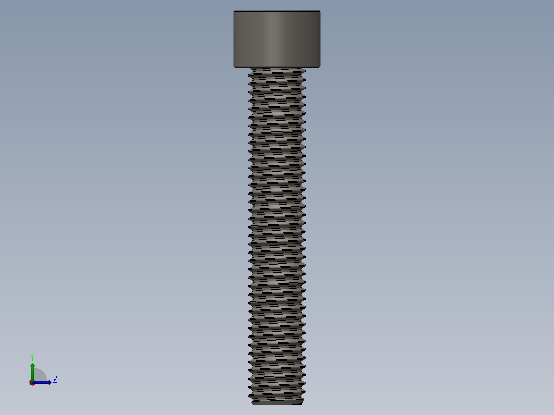 Screw_DIN_912_M12x70F_A2.SLDPRT公制内六角螺钉左视图