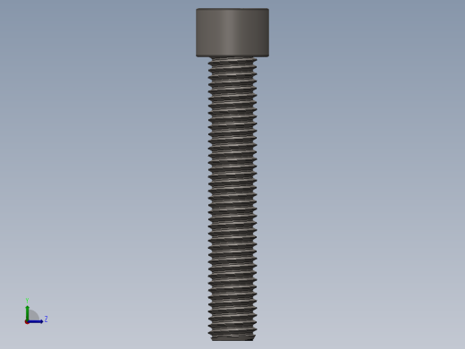 Screw_DIN_912_M12x70F_A2.SLDPRT公制内六角螺钉左视缩略图