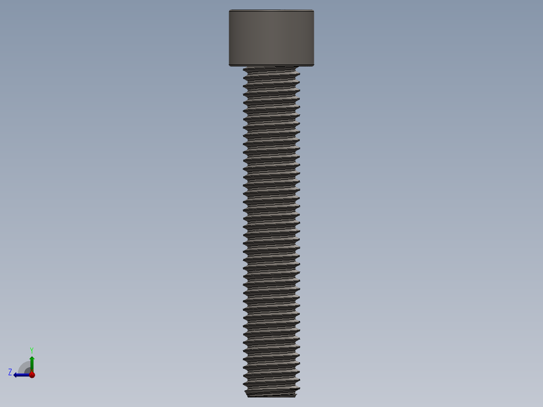 Screw_DIN_912_M12x70F_A2.SLDPRT公制内六角螺钉右视图