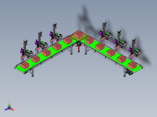 纸箱隔离层组装生产线