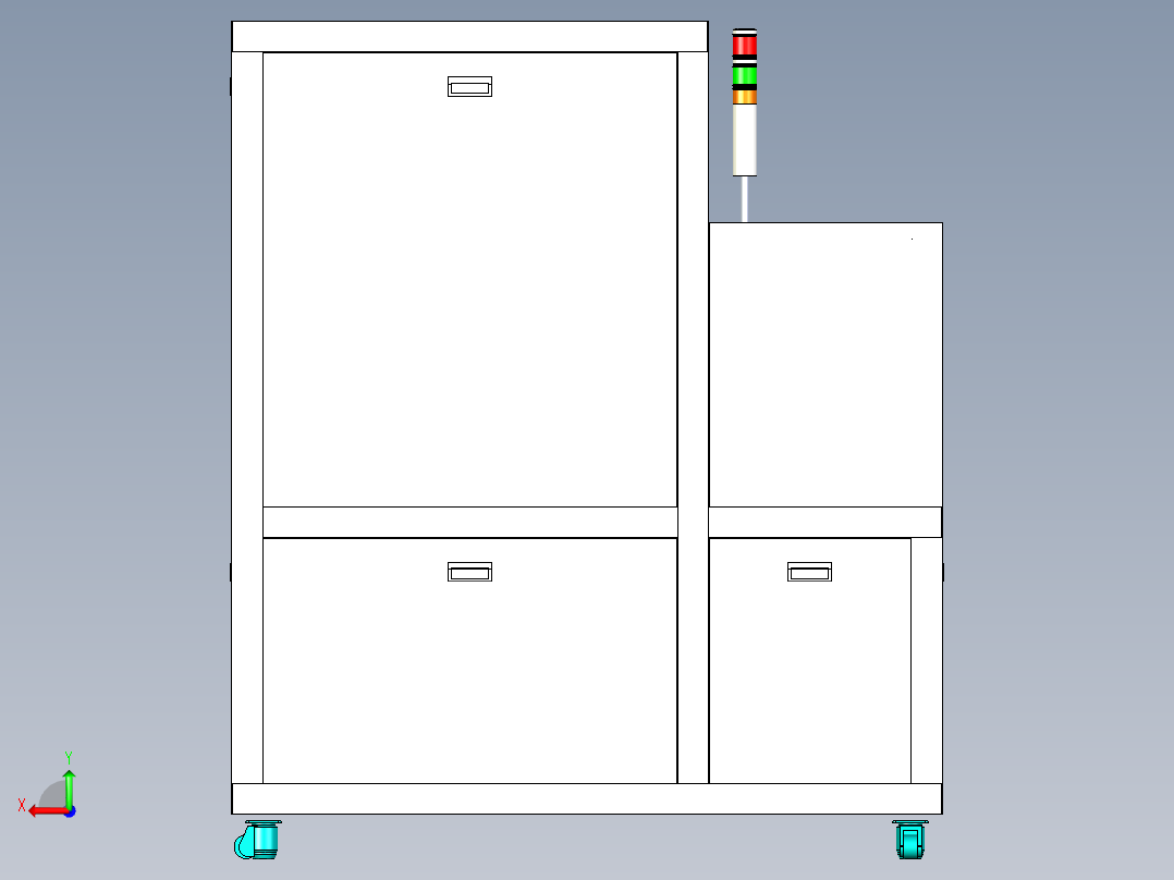 半导体晶圆自动贴标机后视图