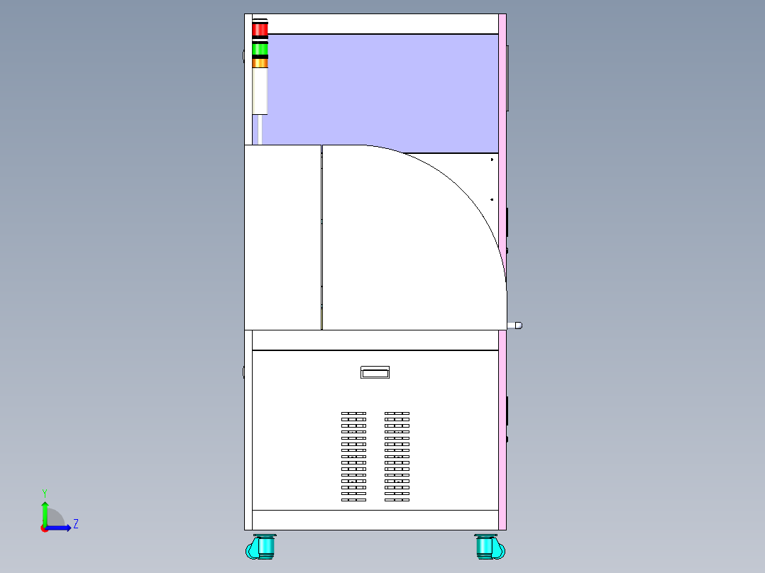 半导体晶圆自动贴标机左视图