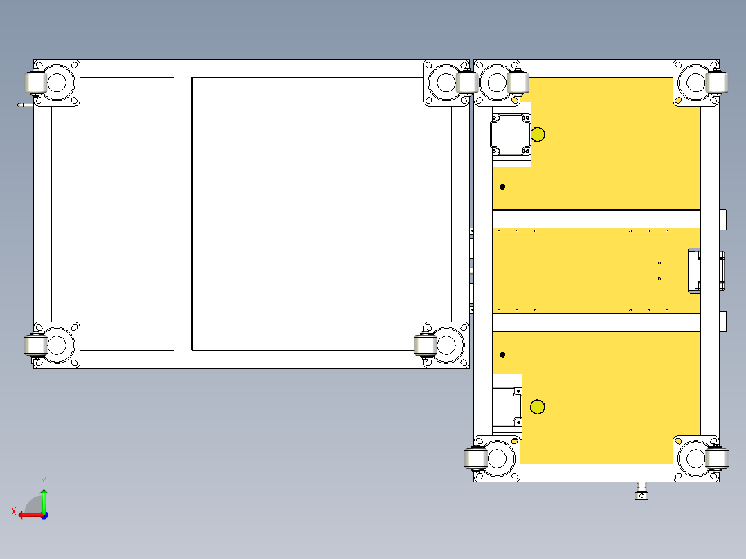 裁切机三维模型后视图