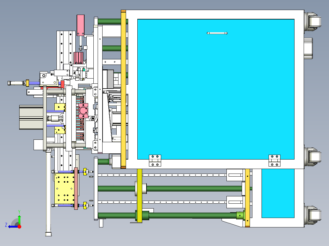 裁切机三维模型右视图