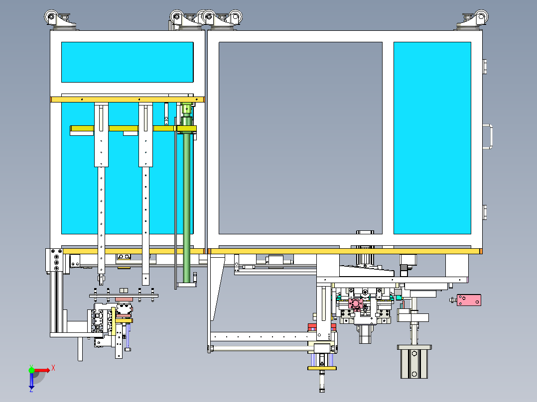 裁切机三维模型俯视图