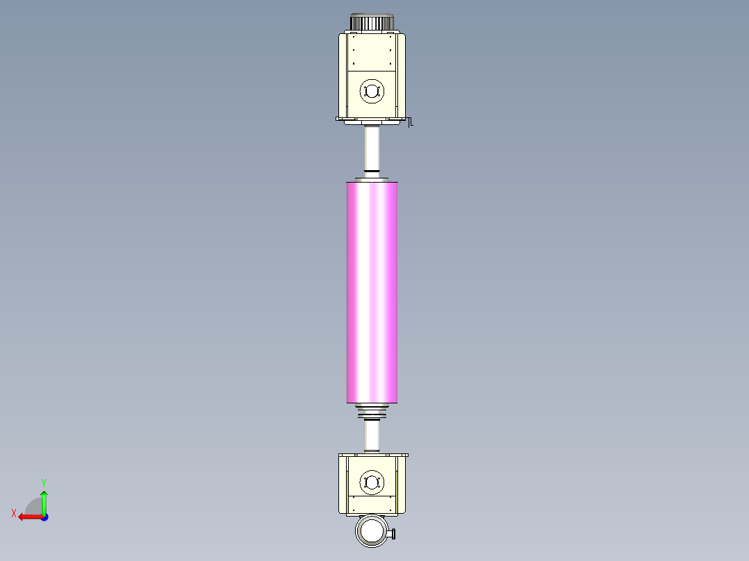 钢板清洗刷轮机构后视图