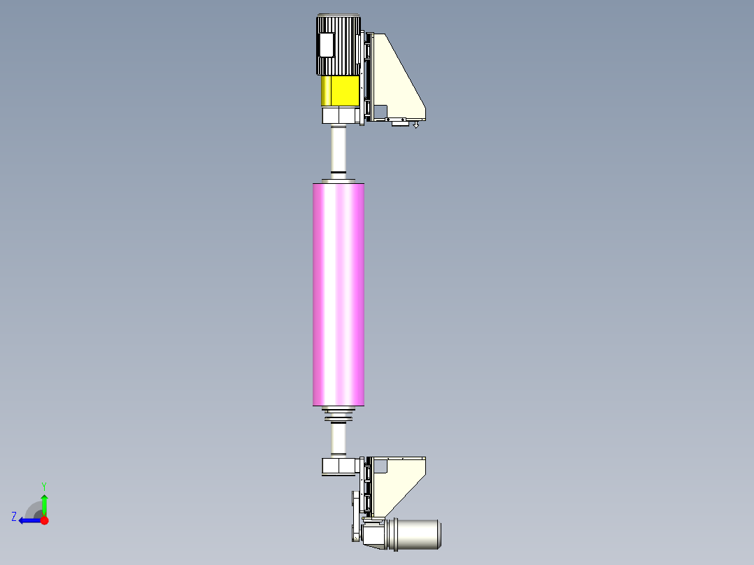 钢板清洗刷轮机构右视图
