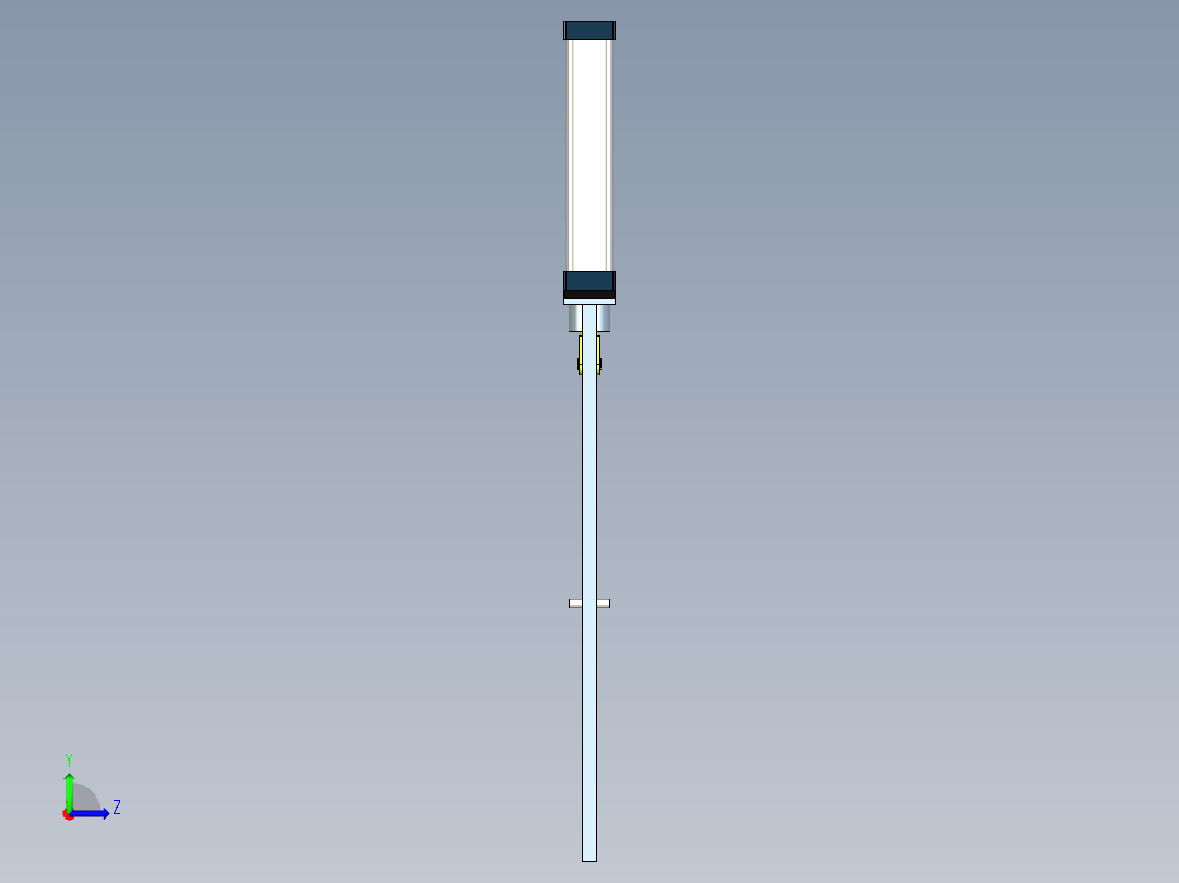 超薄型单气缸插板阀左视图