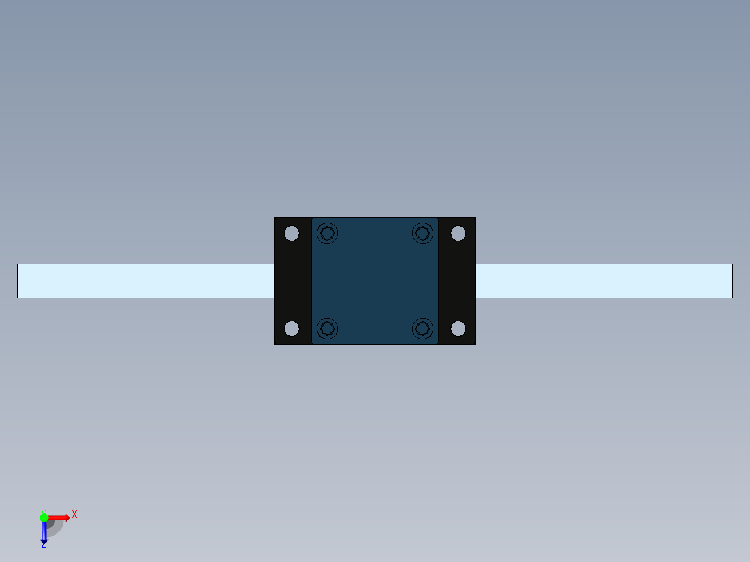 超薄型单气缸插板阀俯视图