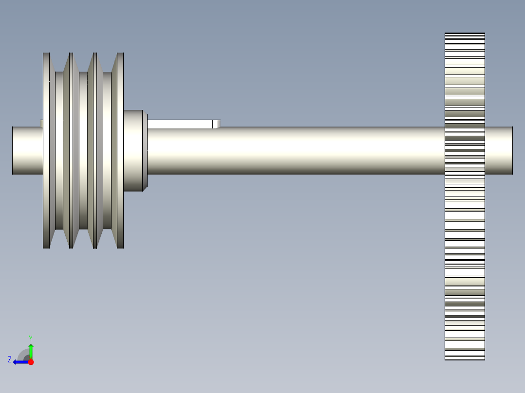 曲轴皮带轮右视图