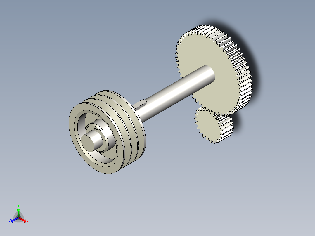 曲轴皮带轮正等轴测图