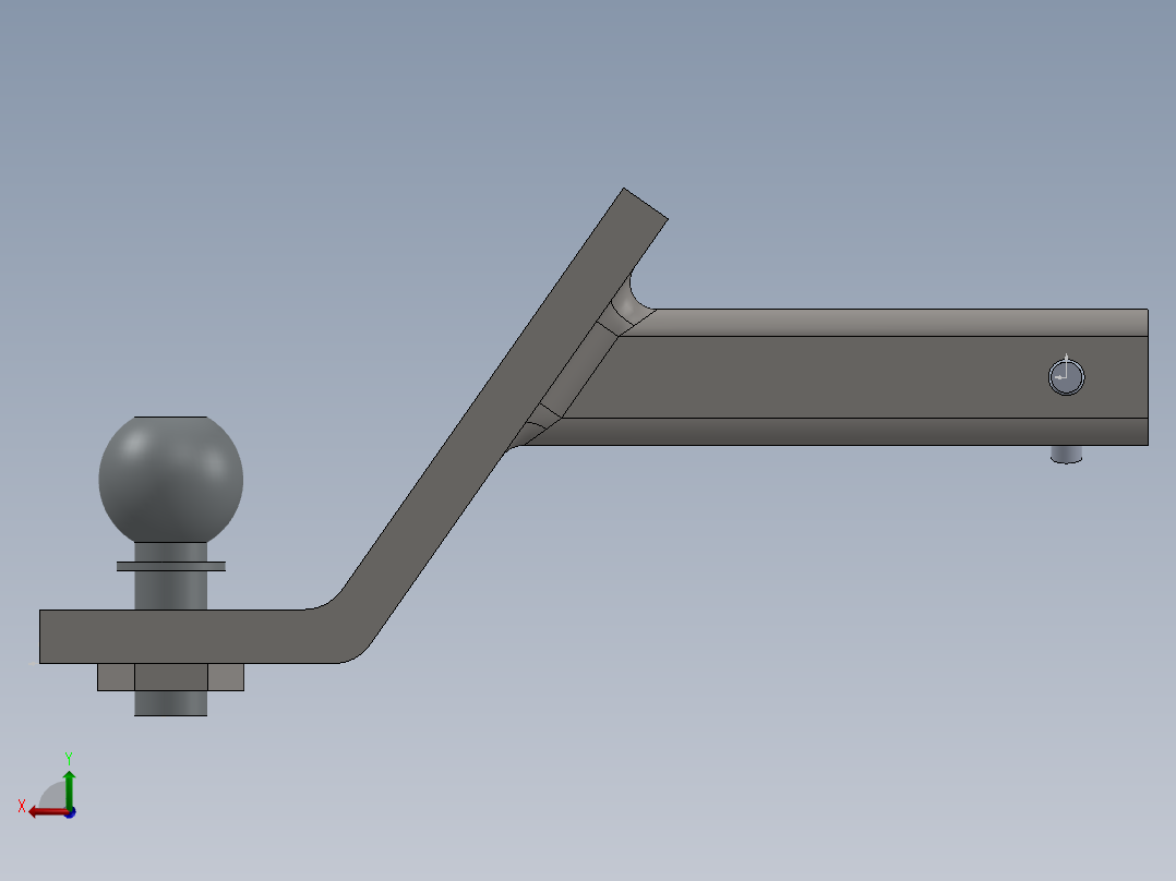 拖车挂钩后视图