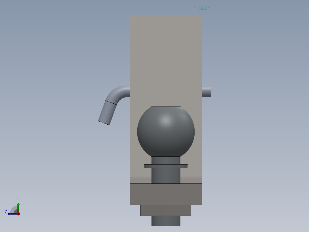 拖车挂钩右视图