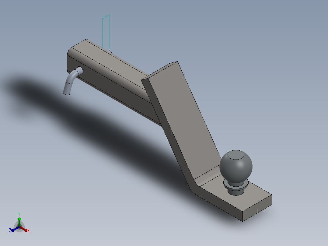 拖车挂钩正等轴测图